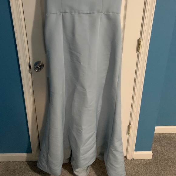 Amsale Ice Blue Jaylin Bridesmaid Dress - Picture 10 of 10